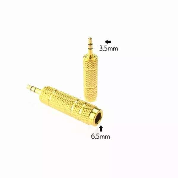 Connector Universal Brass Gold Plated 3.5mm Male To 6.35mm Female Stereo Audio Adapter Jack Connecto