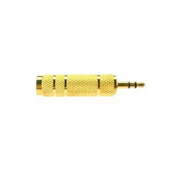 Connector Universal Brass Gold Plated 3.5mm Male To 6.35mm Female Stereo Audio Adapter Jack Connecto