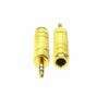 Connector Universal Brass Gold Plated 3.5mm Male To 6.35mm Female Stereo Audio Adapter Jack Connecto