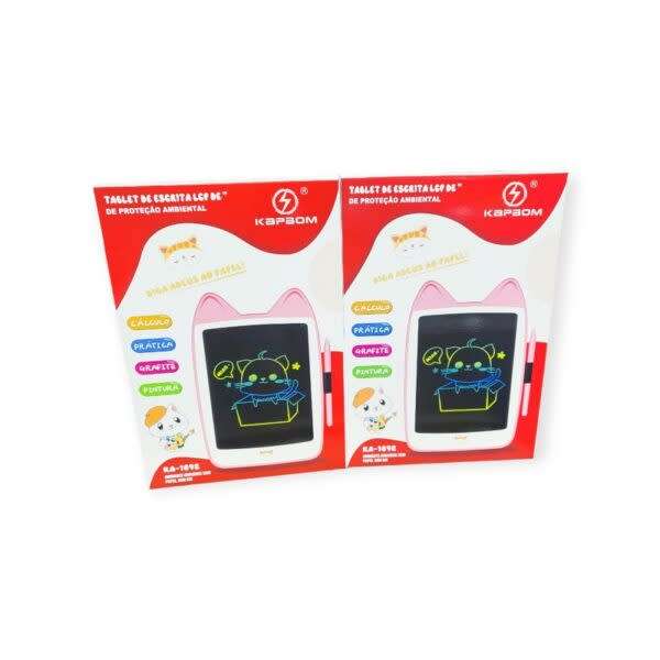 Children`s Cat-Ear Writing/Drawing Tablet With Stylus 7 Inches