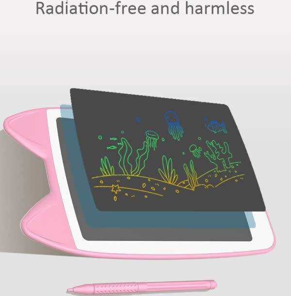Children`s Cat-Ear Writing/Drawing Tablet With Stylus 10 Inches