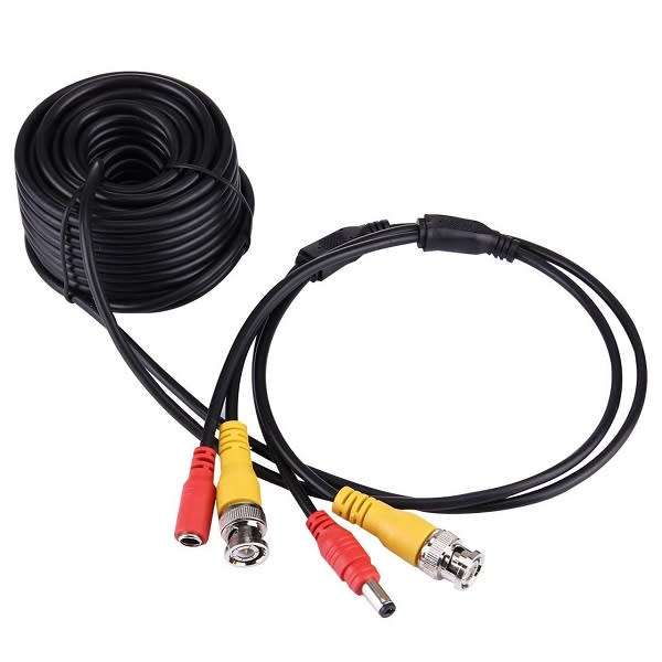Bnc Cable Video + Dc Power Cctv Cable 20 Meters