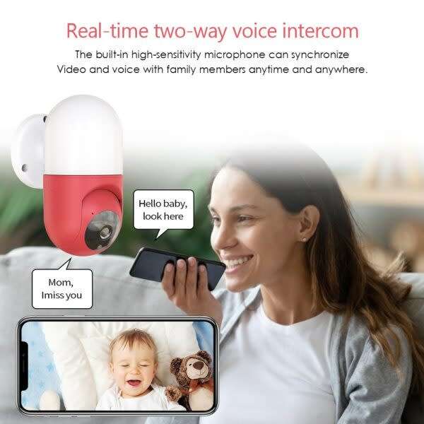 Smart Wall Lamp Night Vision Wireless Wifi Camera With Icam 365 App