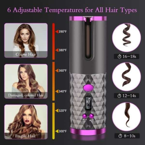 Rechargeable Professional Automatic Hair Curler