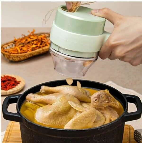 Usb Rechargeable Electric Vegetable Slicer 4 In 1