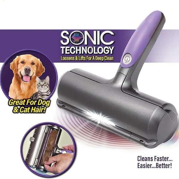 Battery Powered Ultrasonic Pet Hair Removal Roller