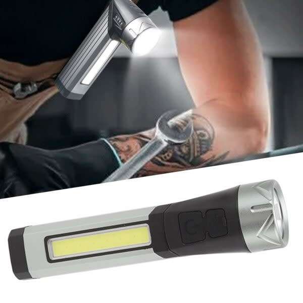 Rechargeable 90 Degree Angle Led + Cob Flashlight
