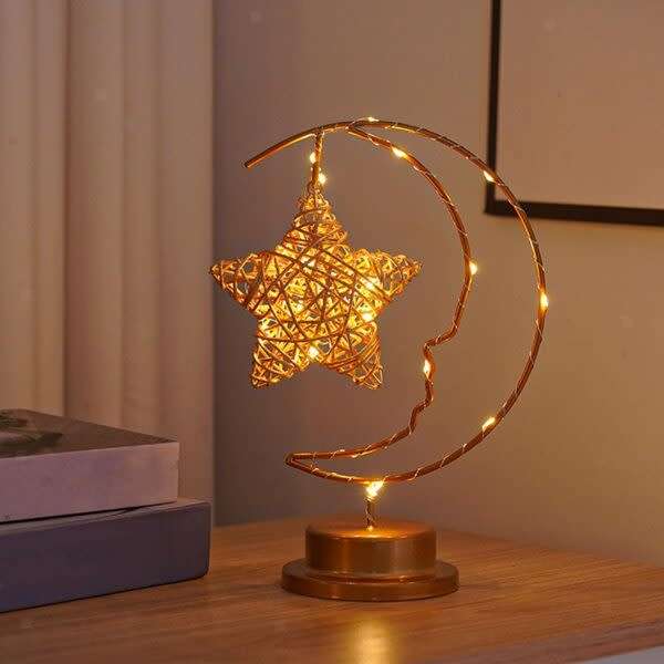 Battery Operated Star Quarter Moon Warm White