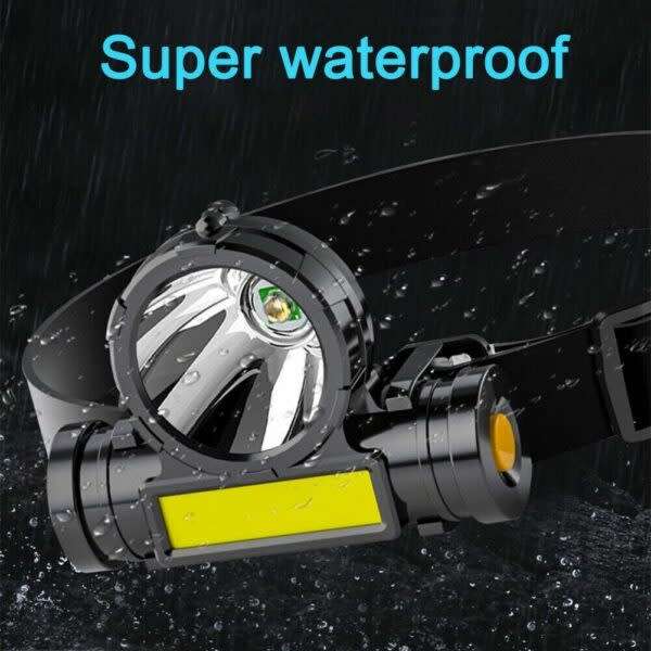 Rechargeable 3W Led+Cob High Brightness Headlight