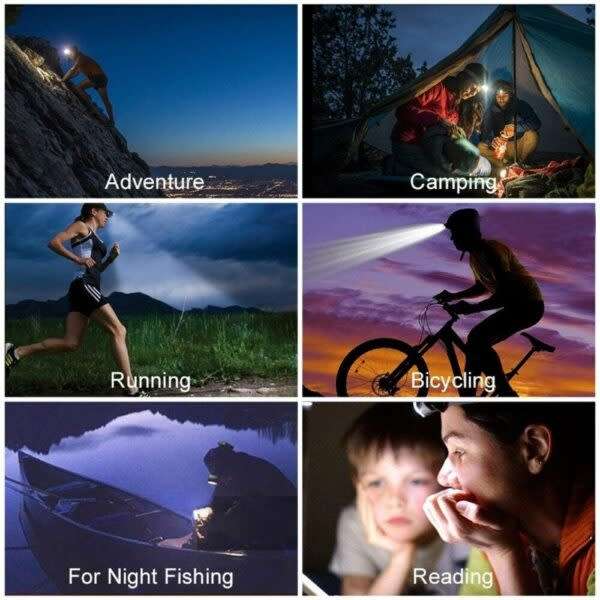 Rechargeable 3W Led+Cob High Brightness Headlight
