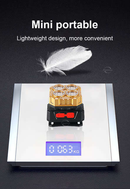 Rechargeable 4 Led Headlamp