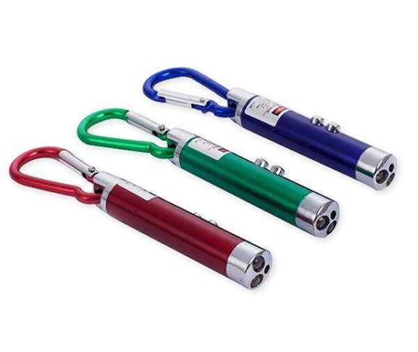 Uv Laser Pointer Keychain Flashlight 3 In 1 24 Pieces