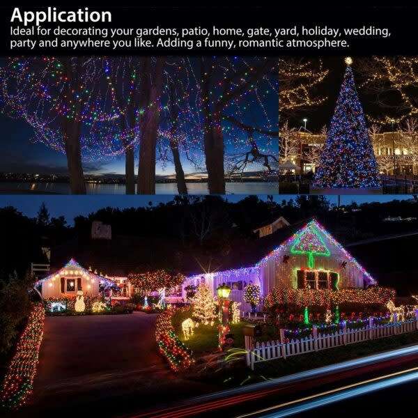 Solar Powered Rgb Copper Wire Fairy Lights 200 Leds 20M