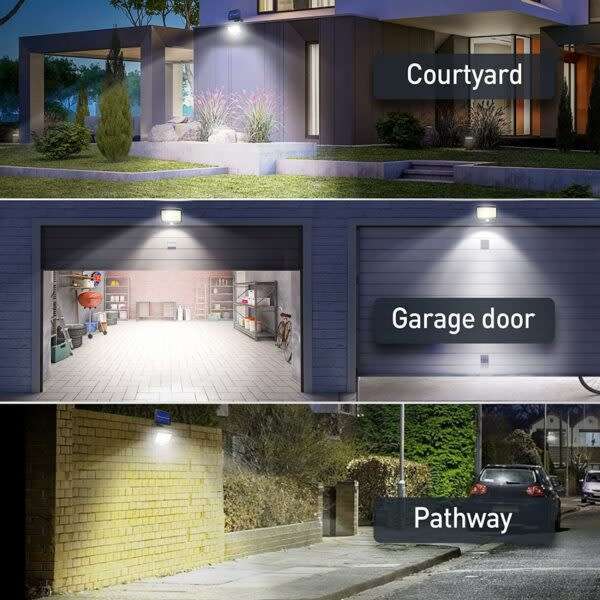 Split Solar Powered Sensor Motion Cob Wall Light With Solar Panel