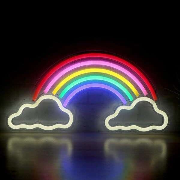 Led Rainbow Cloud Neon Sign