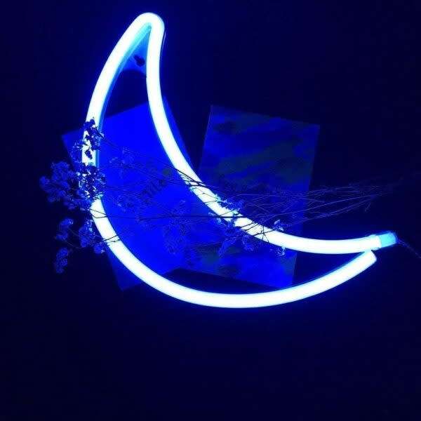 Crescent Moon Neon Sign Lamp Usb And Battery Operated