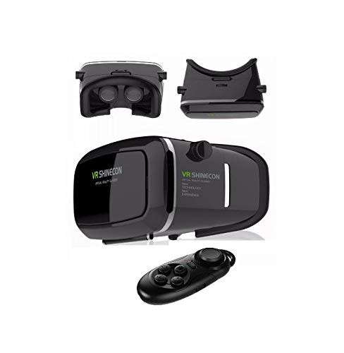 Vr 3D Imax Smartphone Cardboard, Video Game Glasses Bluetooth Mini Game Controller Remote Control