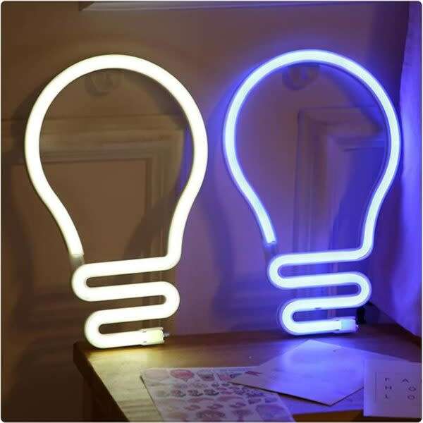 Led Bulb Neon Sign Usb And Battery Powered