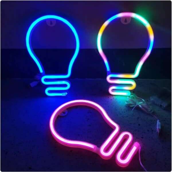 Led Bulb Neon Sign Usb And Battery Powered