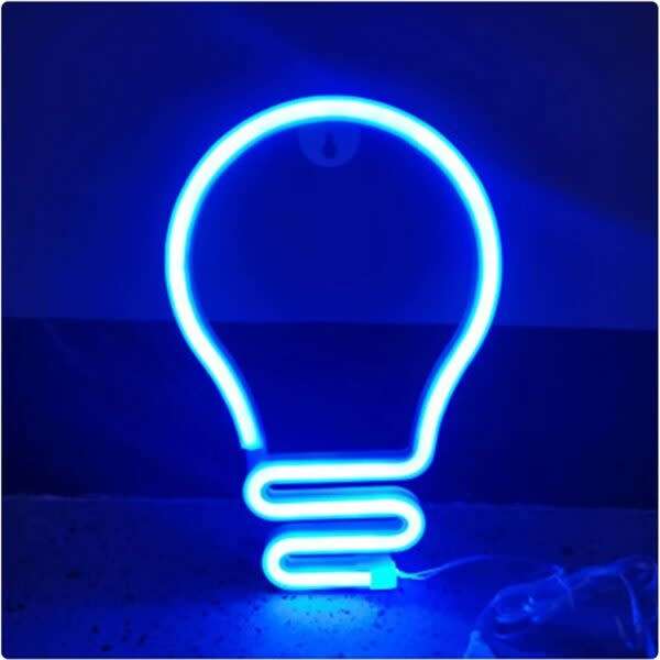 Led Bulb Neon Sign Usb And Battery Powered