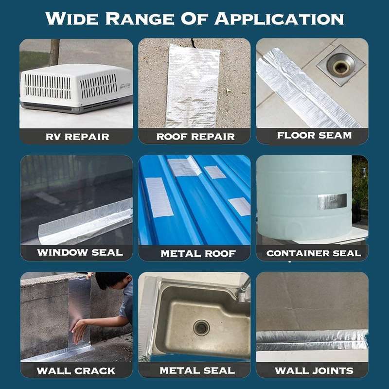 Leak Repair Waterproof Tape For Pipe Leaks Roof Waterproof Tape Leak Repair Solution Aluminum Foil W