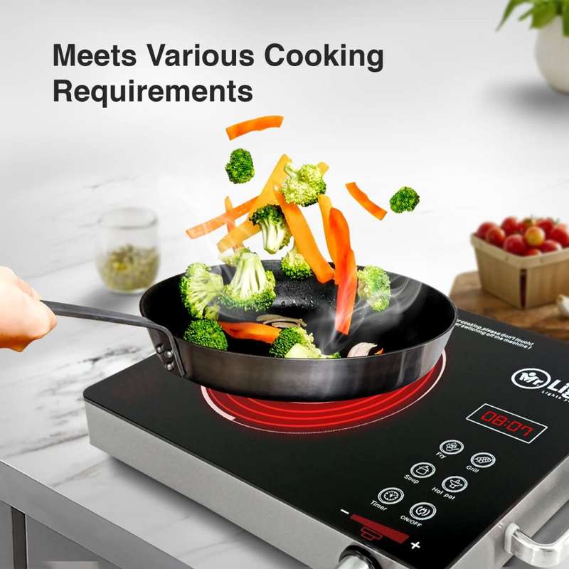 110V 3500W High Heating Power Induction Stove Tabletop Cooker Stationary Sensor Touch Smart Wok
