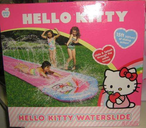 Hello Kitty water slide, 457 cm of Sliding Action! Slide and splash through the water tunnel!