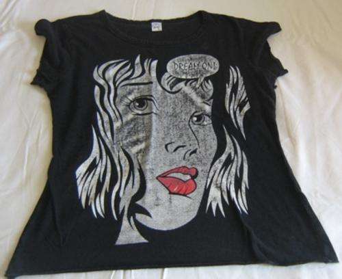 Black print t-shirt top -  R1 No resverve