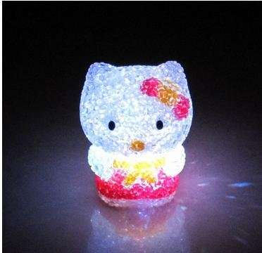 Approx 14-15cm high- Hello Kitty Figurine Colourfull Led bedroom light - R1 No Reserve - Great Gift!