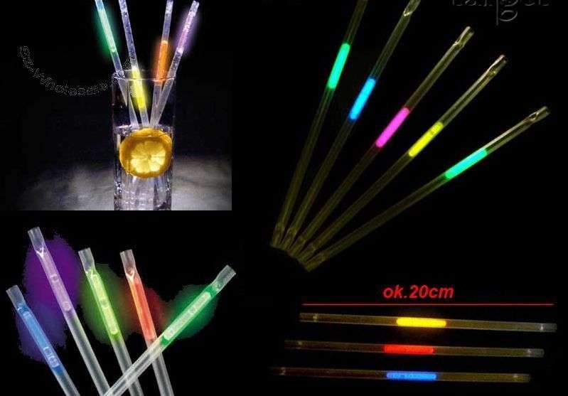 Pack with 6 GLOW STICKS straws! Great Party Asseccory! and Excellent Gift Add on!