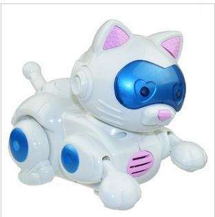 Battery operated robot cat! walks, lights and music- R1 No Reserve