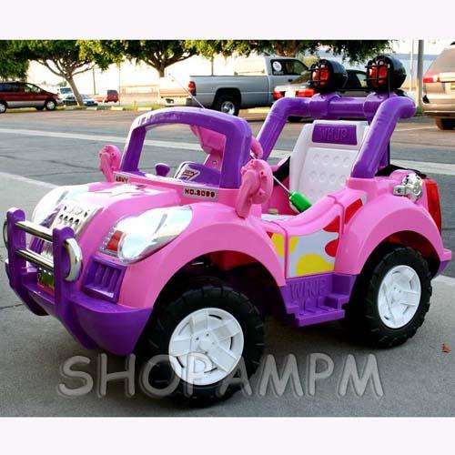 LIMITED STOCK! LARGE Battery operated PINK JEEP ride in car, BONUS Remote control for the parents!
