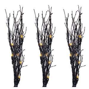Black Twig stake with fairy lights, battery operated - R1 No Reserve