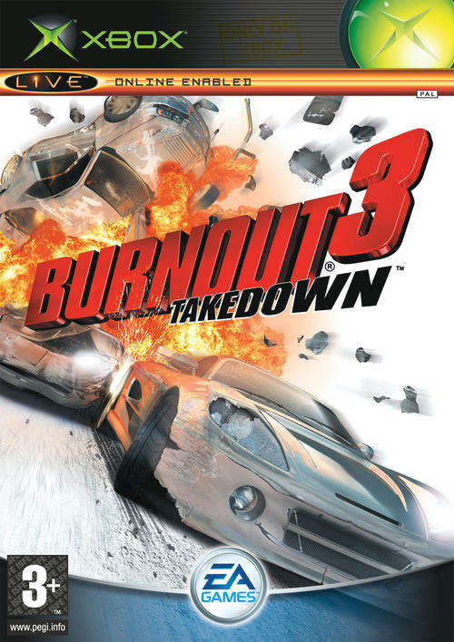 X BOX Game  - (live online enabled) Burning out 3 - takedown