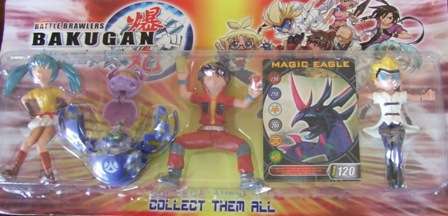 Bakugan Figurines and Brawler PACK + FREE pack of Cards on R1 no Reserve