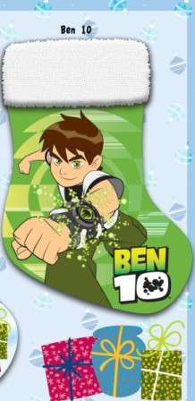 Brand NEW ben 10 Christmas stocking + Surprise Ben 10 TOY - R1 NO Reserve Auction