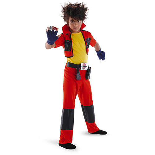 Bakugan Costume 8-10 yrs + 3 Brawlers and magnetic cards. R1 no reserve!