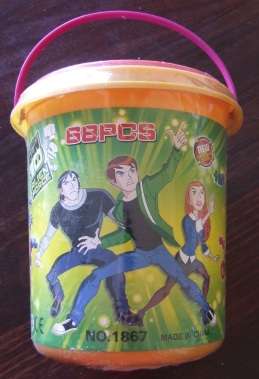 LAST ONE LARGE BUCKET FULL OF ben 10 FUN, educational building blocks ETC- R1 NO Reserve Auction