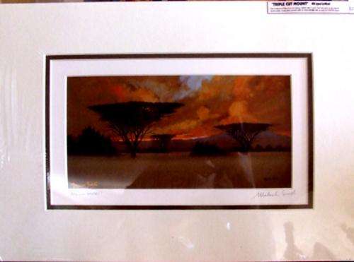 Malachi Smith - African Sunset - Collectors piece non fading brush sighned by Artist