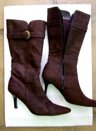 Detailed Buckle Suede Chocolate Brown Winter Boots on Auction! R1 NO Reserve!!!!