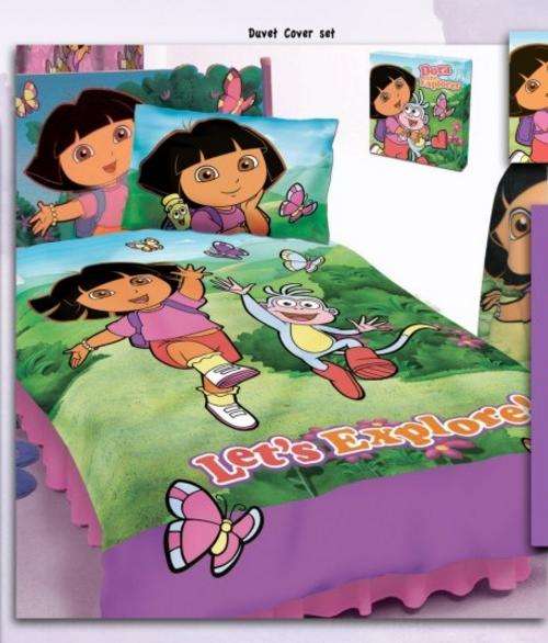 Dora Lets Explore - Single bed Duvet cover and Pillow slip