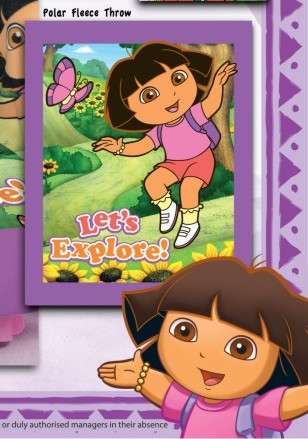 Winter here! Wrap her in Dora the Explorer polar fleece blanket! R1 No Reserve...