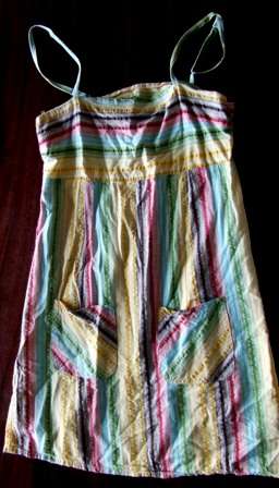 CANDY STRIPED STRAPPY DRESSW (SMALL /MEDIUM),  - R1 No Reserve