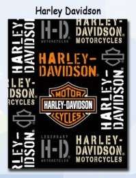 Winter polar fleece blanket HARLEY DAVIDSON on R1 NO RESERVE