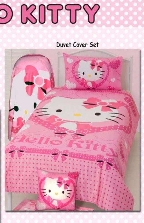 Hello kitty - Single bed Duvet cover and Pillow slip R1 NO Reserve Auction