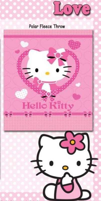 Hello kitty - Polar Fleece throw blanket on Crazy Wednesday Auction NO RESERVE!!!
