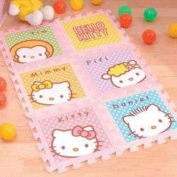 Beautifull Hello Kitty Foam puzzle mat -Great  Asseccory for any bedroom! R1 no reserve...