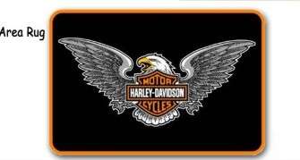 Only a Few available HARLEY DAVIDSON bedside rugs on R1 NO RESERVE