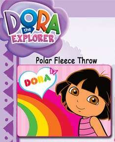 RAINBOW! Wrap her in Dora the Explorer polar fleece blanket! R1 No Reserve...