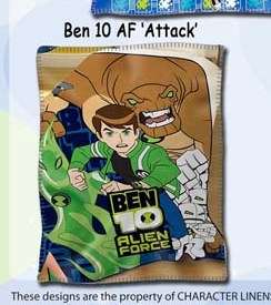 NEW ben 10 Alien force Polar fleece throws - Great snuggle blankie for Christmas!
